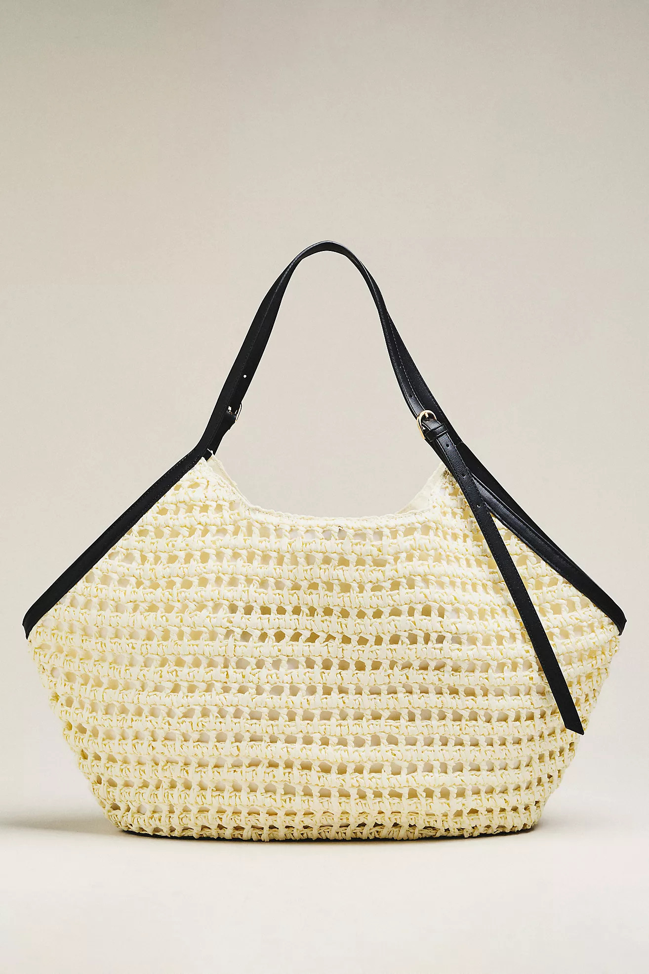 Celandine Oversized Raffia Winged Hobo Bag | Anthropologie (US)