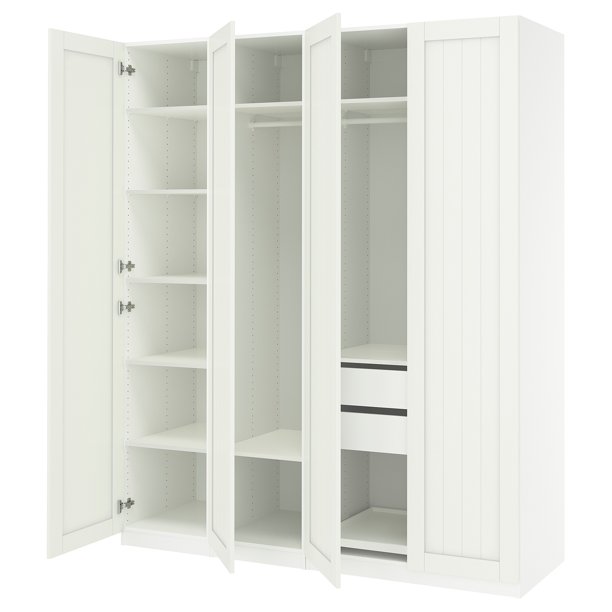 PAX / GULLABERG Wardrobe combination, white/white, 78 3/4x23 5/8x93 1/8 " | IKEA US
