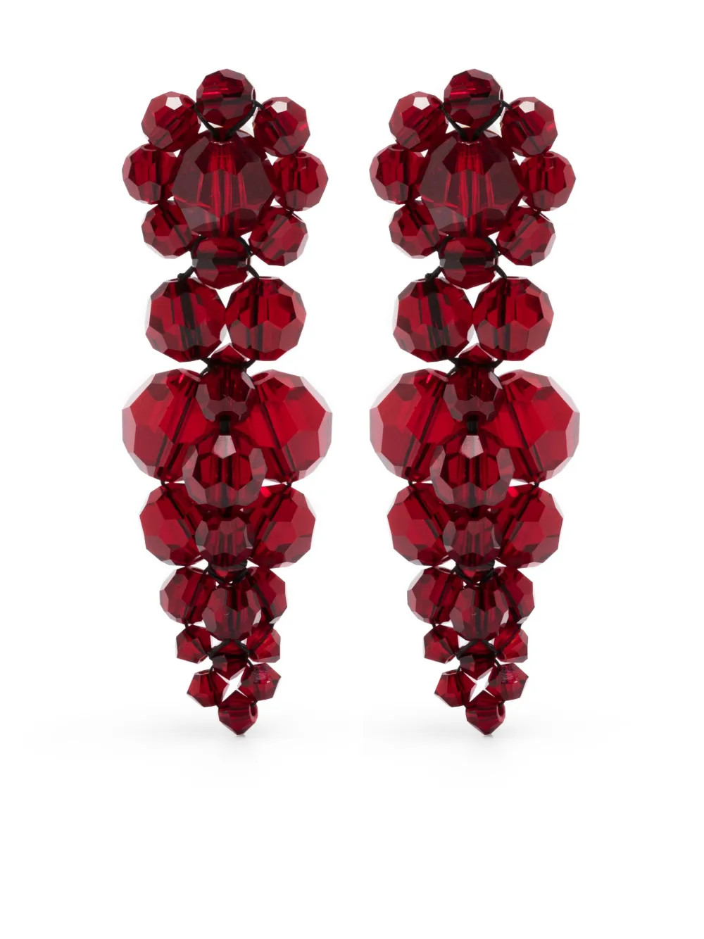 flower-crystals dangle earrings | Farfetch Global