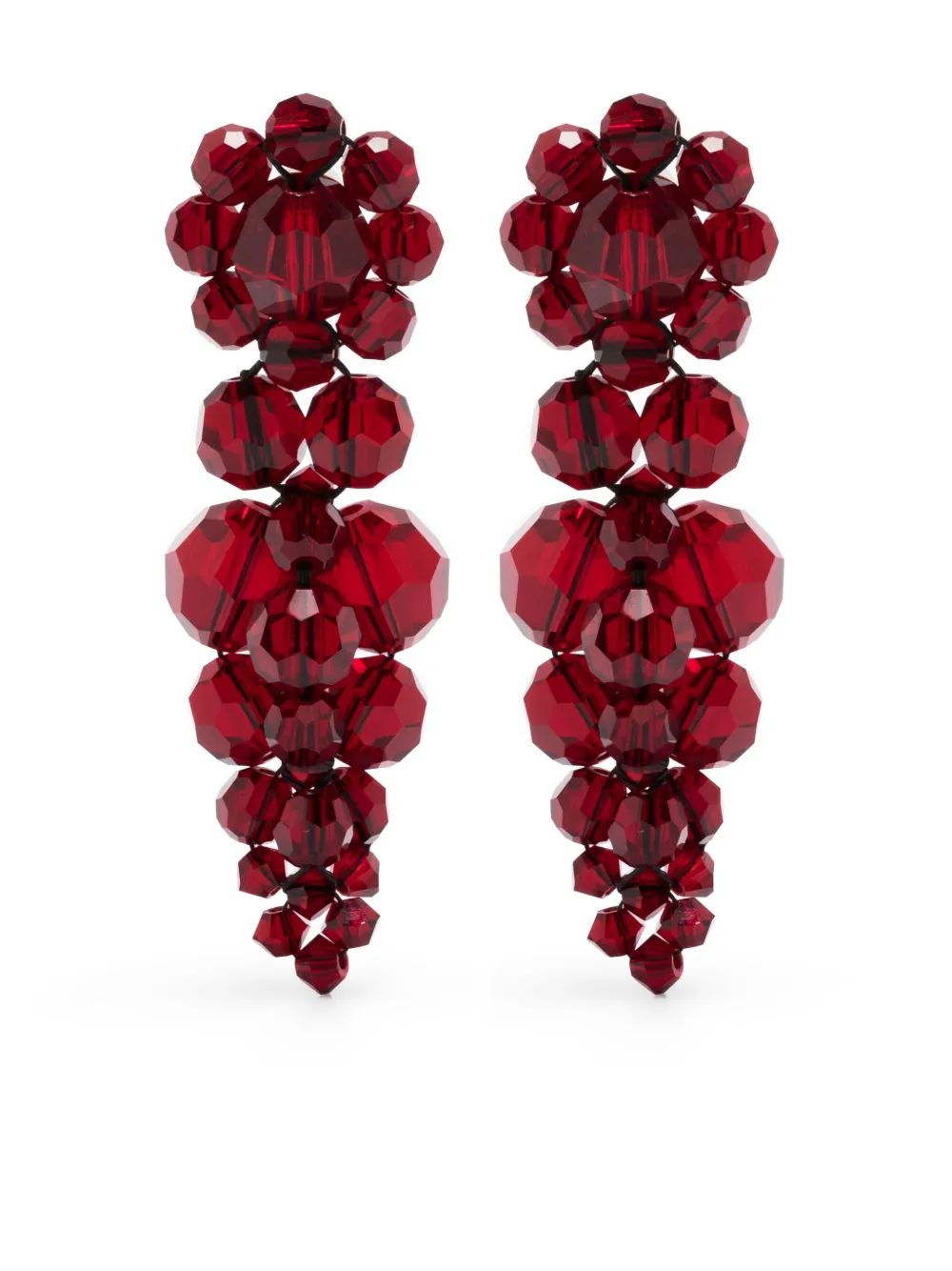 flower-crystals dangle earrings | Farfetch Global