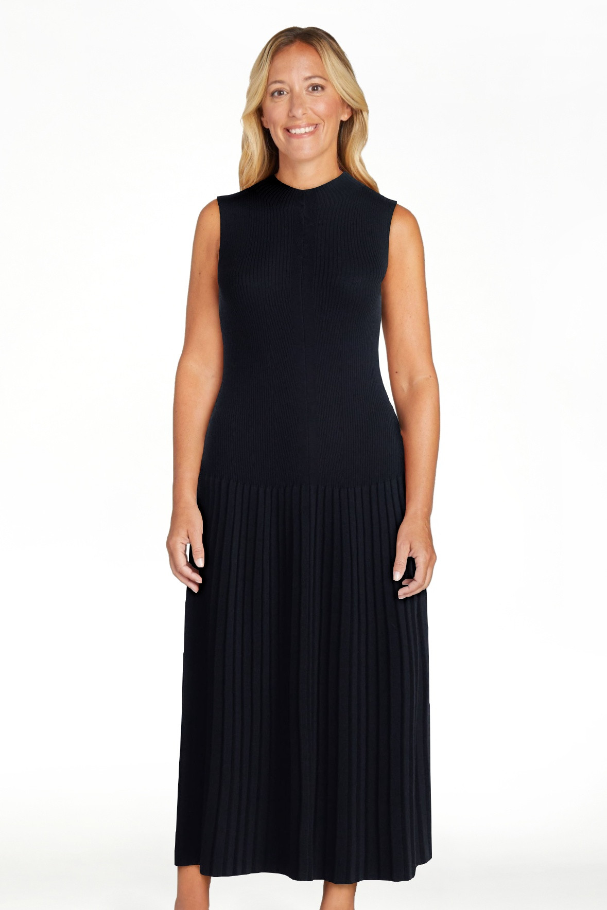 Scoop Women's and Women's Plus Mock Neck Midi Sweater Dress, Size XS-4X | Walmart (US)