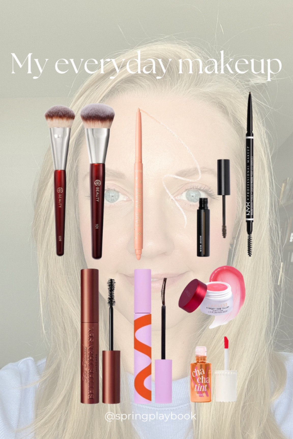 My everyday makeup

UPDATE: I’ve switched to Lancôme Idole Lash in brown. It’s better than these 2 mascaras combined. It is linked but not pictured  

Brows: NYX brow pencil & E.L.F. WOW Brow
Mascara: Tower 28 has the best brush, but Too Faced has the best formula
Eyes: Tarte Fake Awake is the only Tarte item that has not caused irritation or a rash
Brushes: BK Beauty 101 & 109
Lips: Benefit Cha Cha Tint + Lawless mask in Cherry Vanilla

My foundation, concealer, blush, and eyeshadow are all SeneGence. Details can be found on my instagram @springplaybook. 

#createdcolorful #createdcolorfulspring #hocspring #tcispring #pcaspring #lightspring #warmspring #truespring #brightspring #clearspring #paintboxspring #bluespring #springmakeup


#LTKBeauty #LTKSaleAlert #LTKWedding