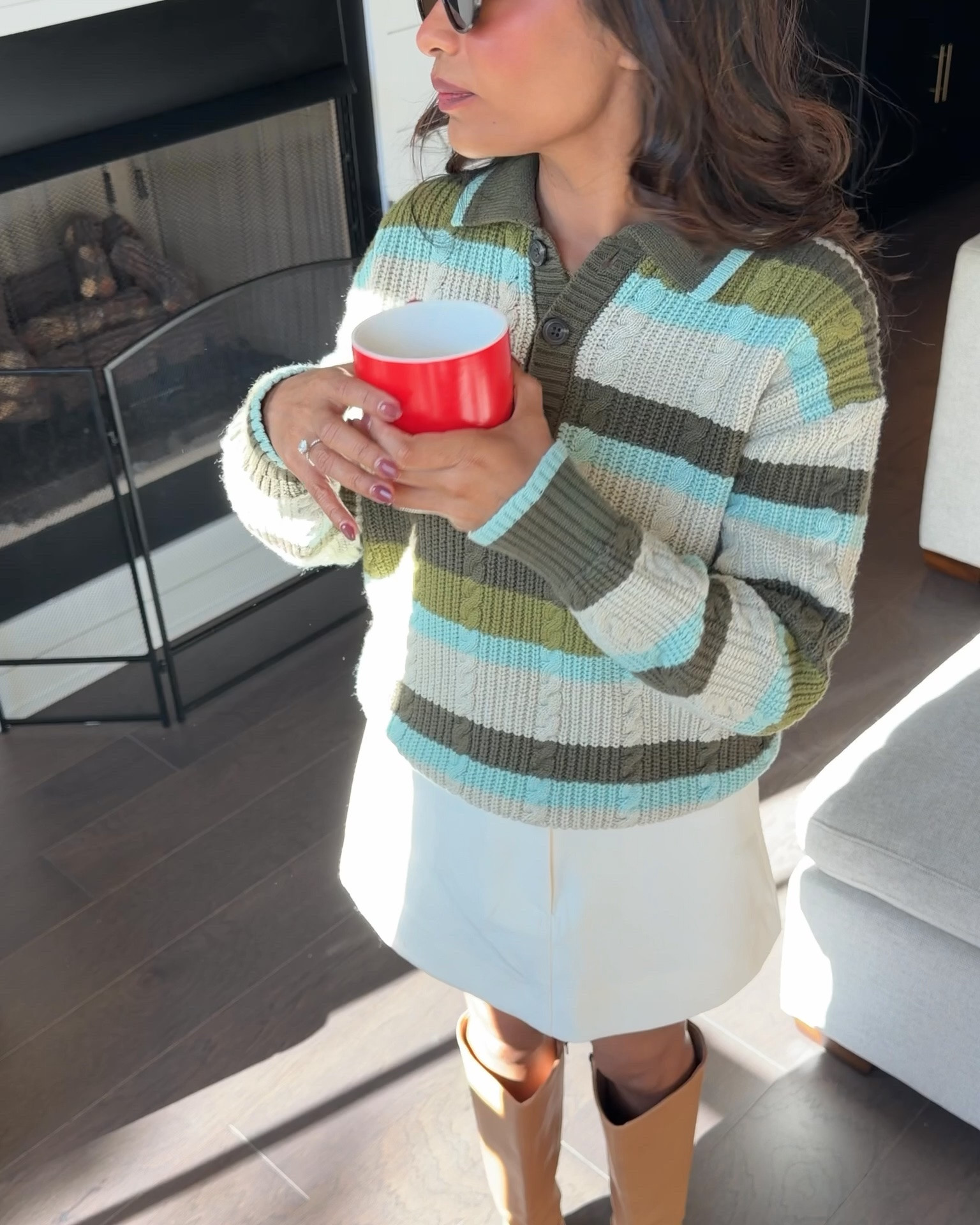 Petite mom fall outfit: 
Green stripe outfit:
Wearing xs in green sweater top 
US 2 in skirt 
*boots are madewell but two years old. Linked the recent version of same leather boots

#LTKootd #LTKPetite #LTKSeasonal