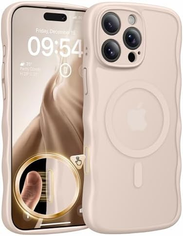 TAURI Magnetic for iPhone 16 Pro Max Case, Cute Wavy Design Anti-Slip | Amazon (US)
