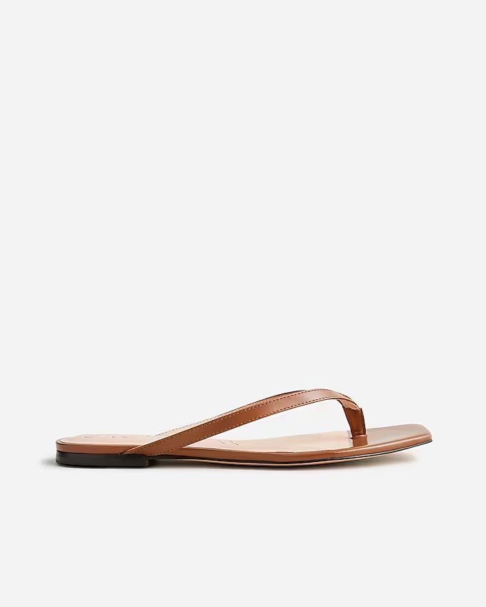 New Capri thong sandals in leather | J.Crew US
