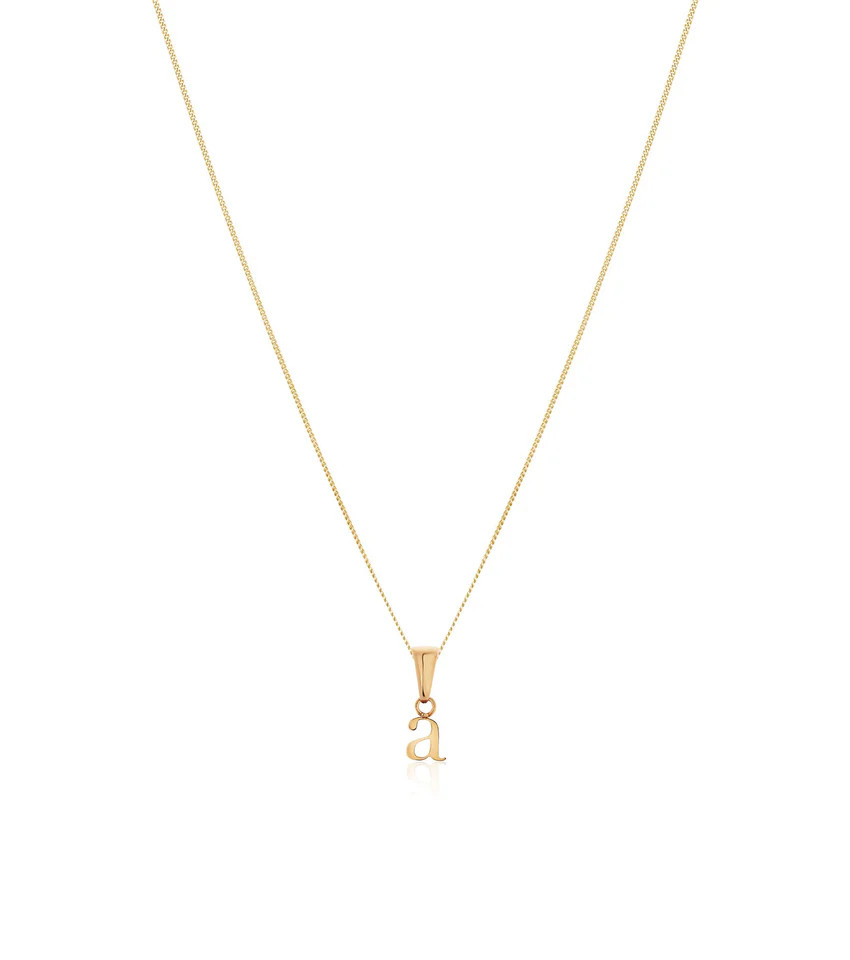 Lowercase Initial Fine Chain Necklace (Gold) | Abbott Lyon