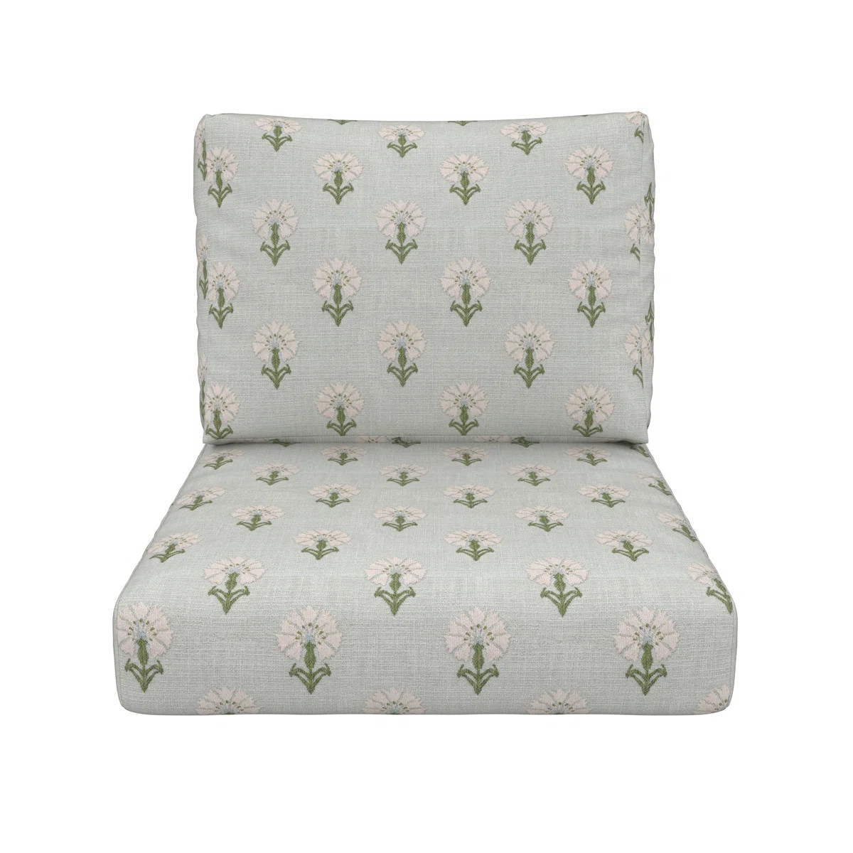 Amala Sunbrella® Floral Block Print Outdoor Lounge Chair Seat/Back Cushion | Wayfair North America