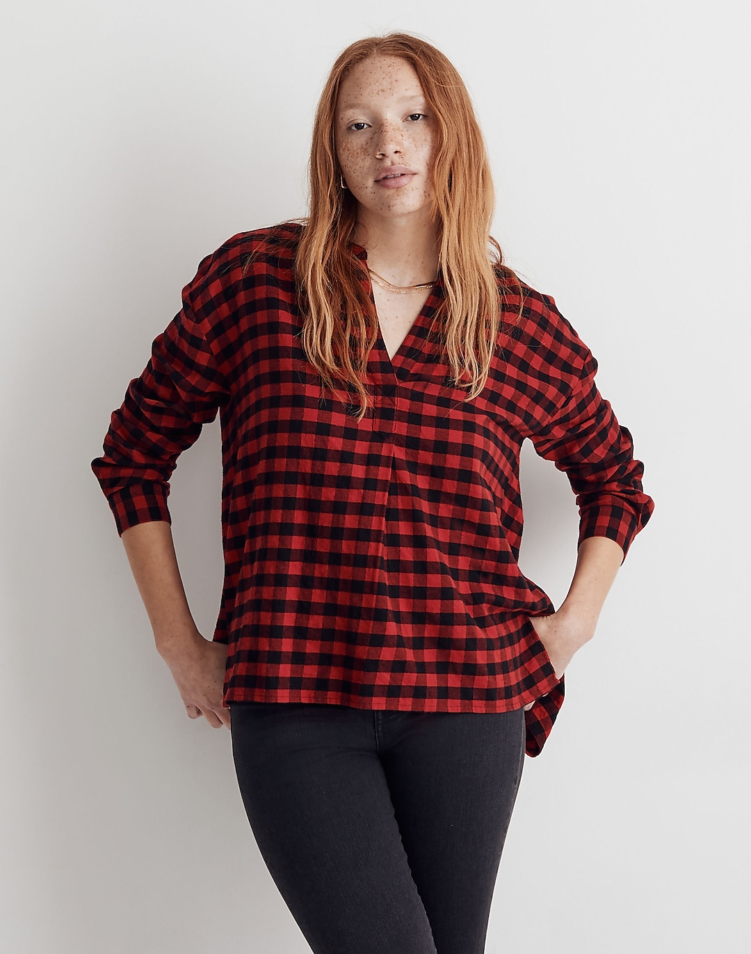 Flannel Long-Sleeve Shirt in Plaid | Madewell