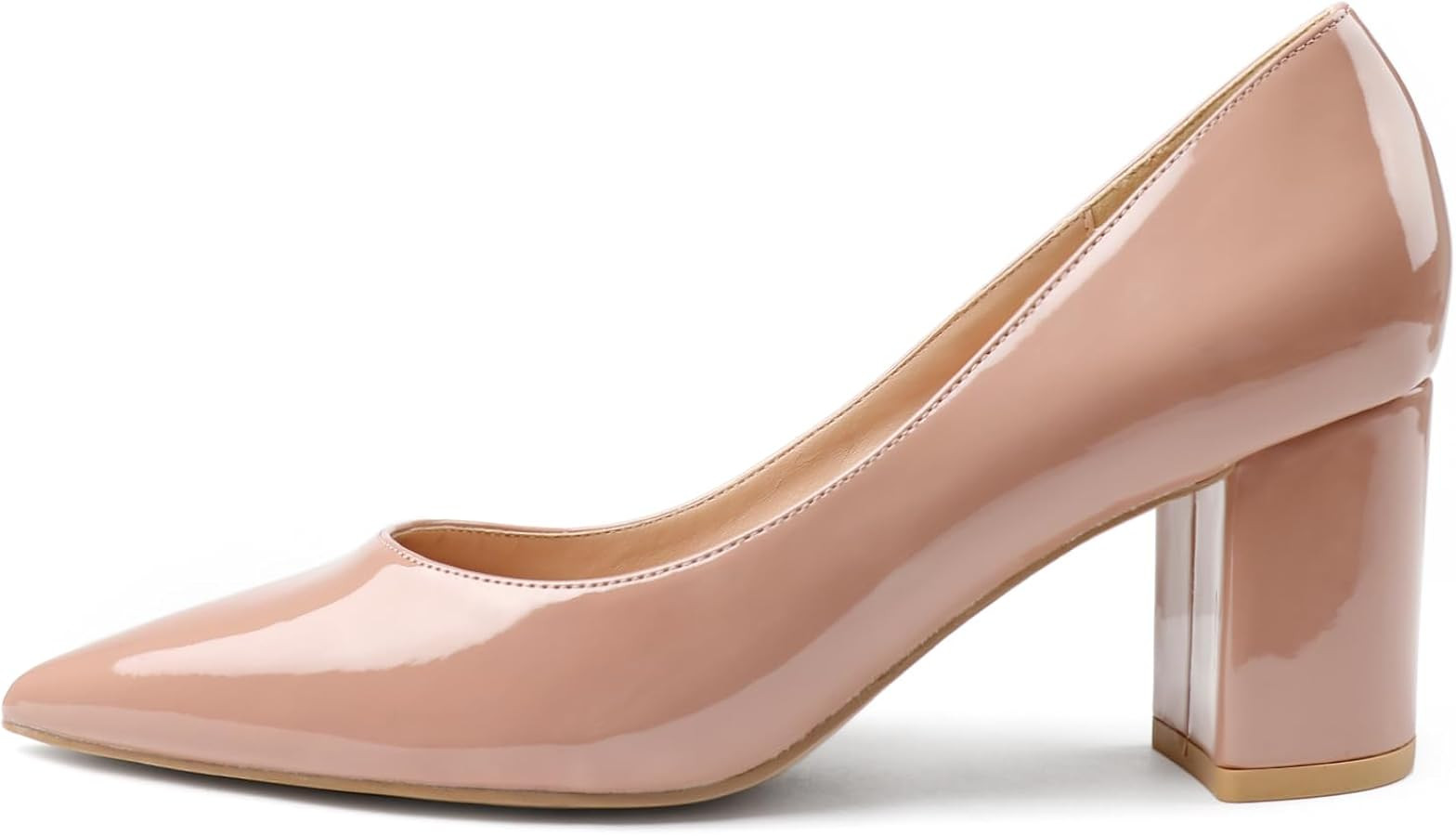 JOY IN LOVE Pumps for Women Chunky Heels Comfortable Middle Block Heel Work Dress Pumps | Amazon (US)