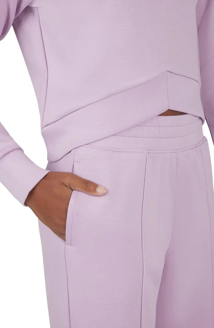 90 DEGREE BY REFLEX Kids' Scuba Knit Sweatshirt & Wide Leg Pants Set | Nordstromrack | Nordstrom Rack