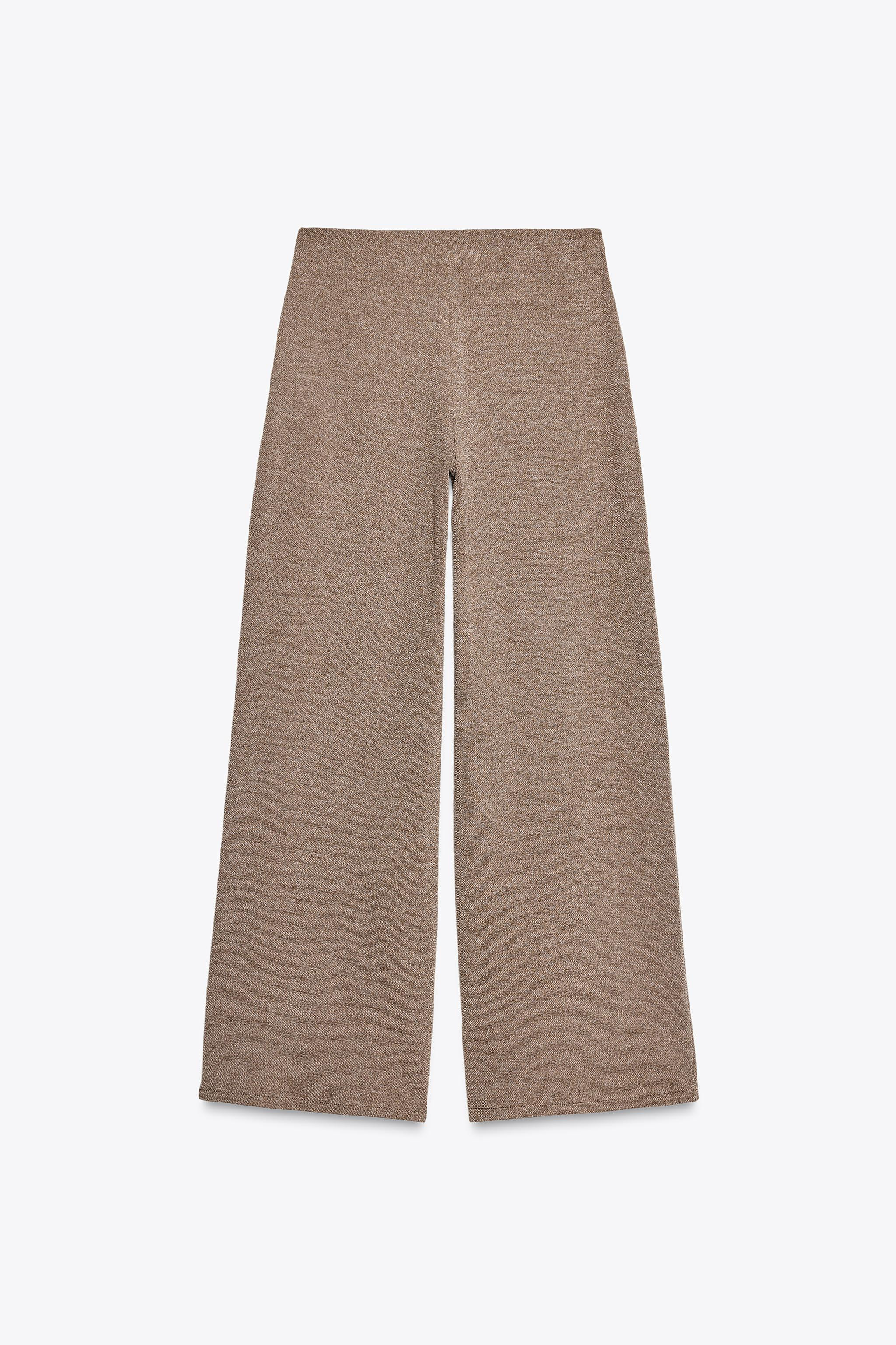 TEXTURED WIDE LEG PANTS | Zara US