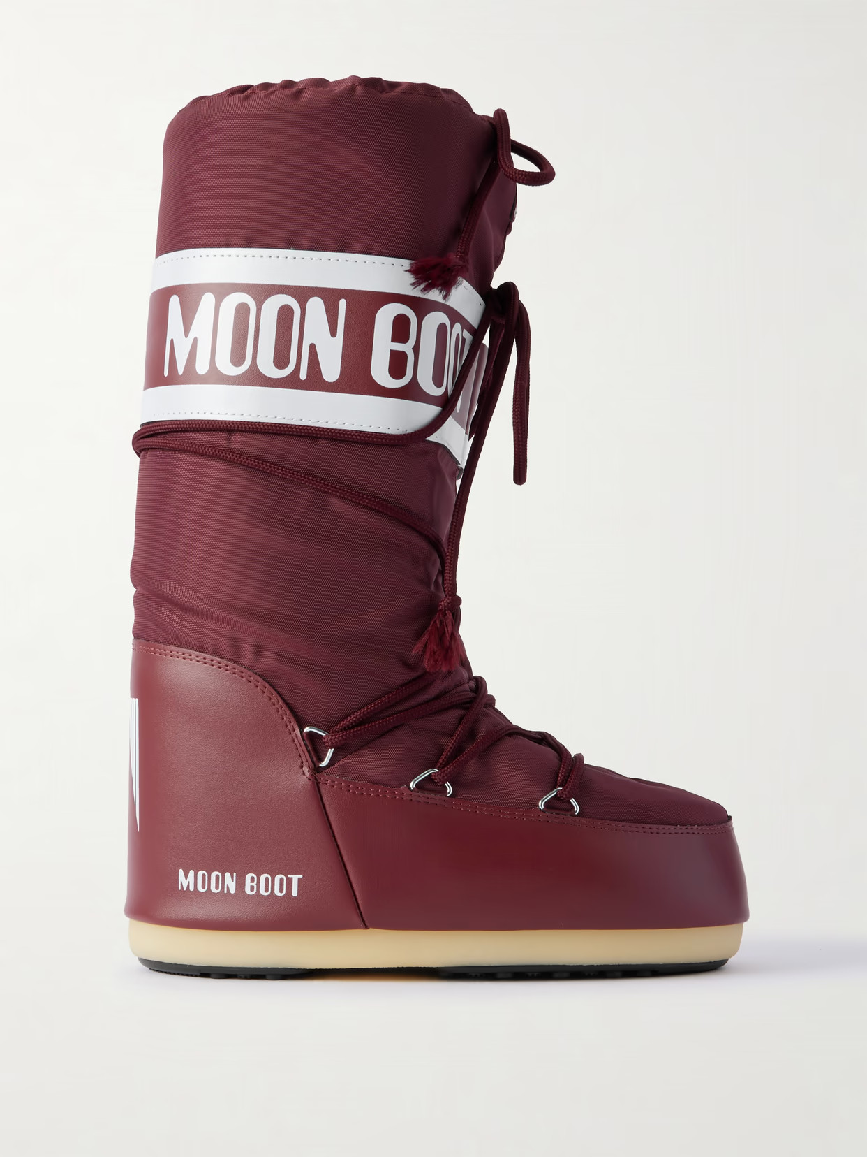 Moon Boot - Icon Shell Snow Boots - Burgundy | NET-A-PORTER (US)