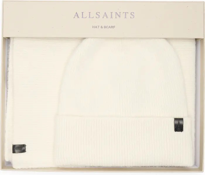 AllSaints Fuzzy Beanie & Scarf Gift Set | Nordstromrack | Nordstrom Rack