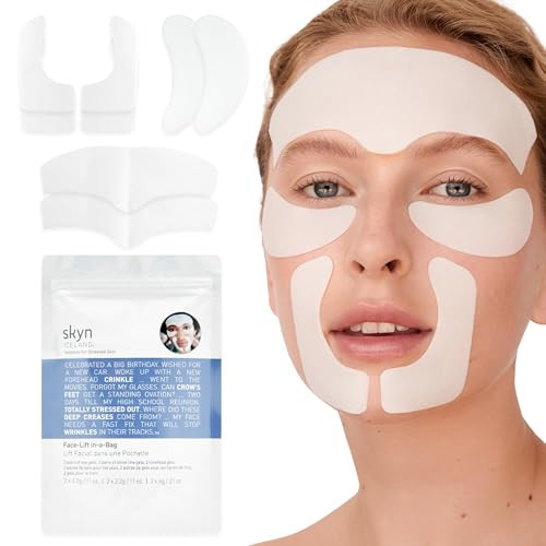 skyn ICELAND Facelift in-a-Bag, Firming Hydrogel Masks for Forehead, Smile Lines and Under Eyes. Cooling Gel Facial Patches with Peptides and Coenzyme Q10. Treatment for All Skin Types, Vegan, 6 Pcs. | Amazon (US)