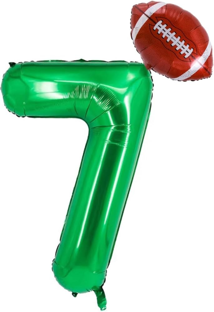 Football Balloons Birthday，Large Mylar Foil Football Balloons for Party，Football 7th Birthday... | Amazon (US)