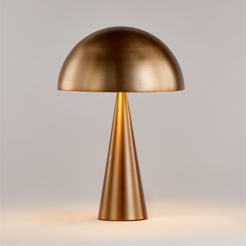 Lachlin Brass Mushroom Table Desk Lamp + Reviews | Crate & Barrel | Crate & Barrel