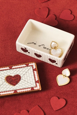 The Bistro Tile Stoneware Trinket Box: Valentine's Edition | Anthropologie (US)