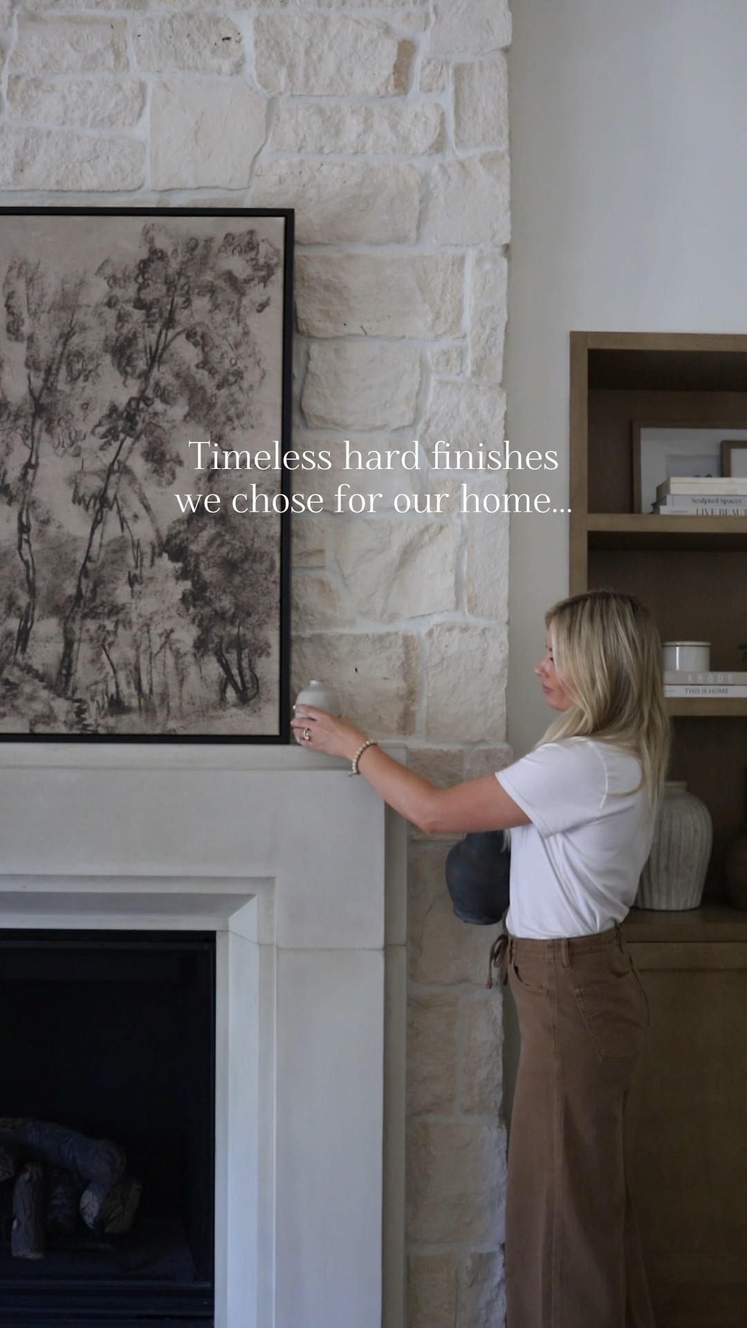 Hard finishes from our home! Linked what I could and will share the rest in the caption below:
-Fireplace stone:
-Stucco is matched was mixed to Benjamin Moore Swiss Coffee 
-Paneling & tongue and groove is painted Benjamin Moore Swiss Coffee 
-Exterior brick is linked & I used the color 'early gray'

#LTKHome #LTKSeasonal #LTKSaleAlert