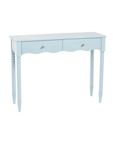 42x32x12 Scalloped 2 Drawer Console Table | TJ Maxx