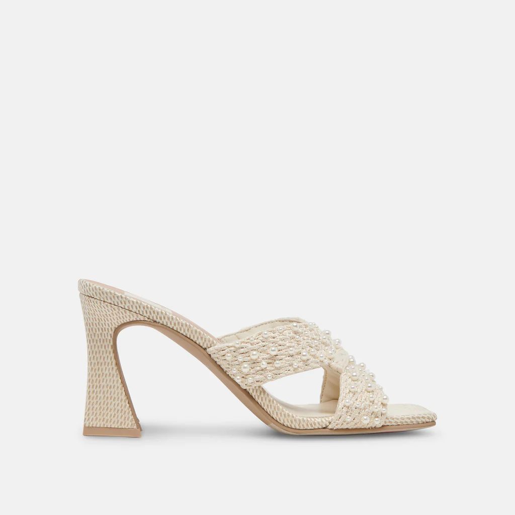 NITRO PEARL HEELS VANILLA RAFFIA | DolceVita.com