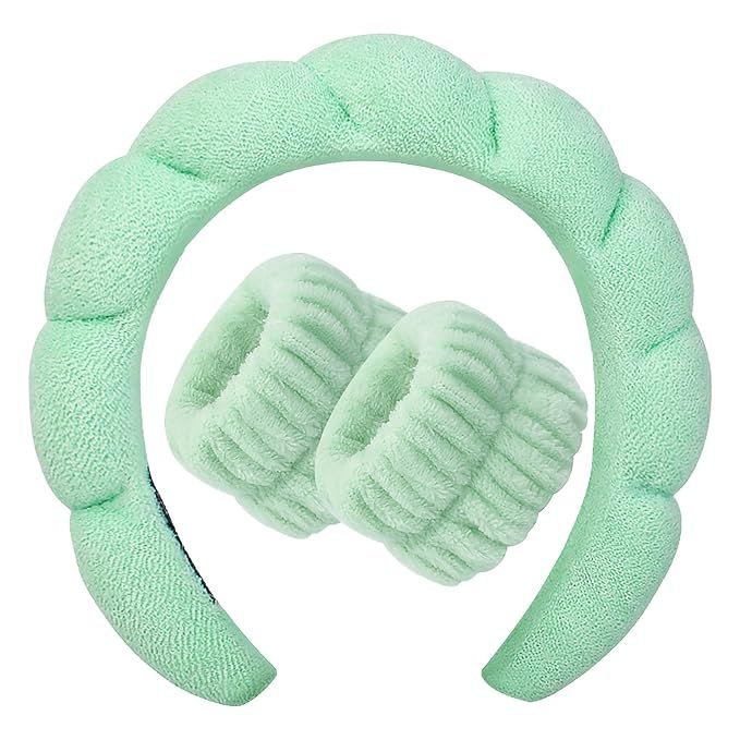 Spa Headband Washing Face Women - Sponge Headbands for Girls Skincare Makeup Removal Bubble Soft ... | Amazon (US)