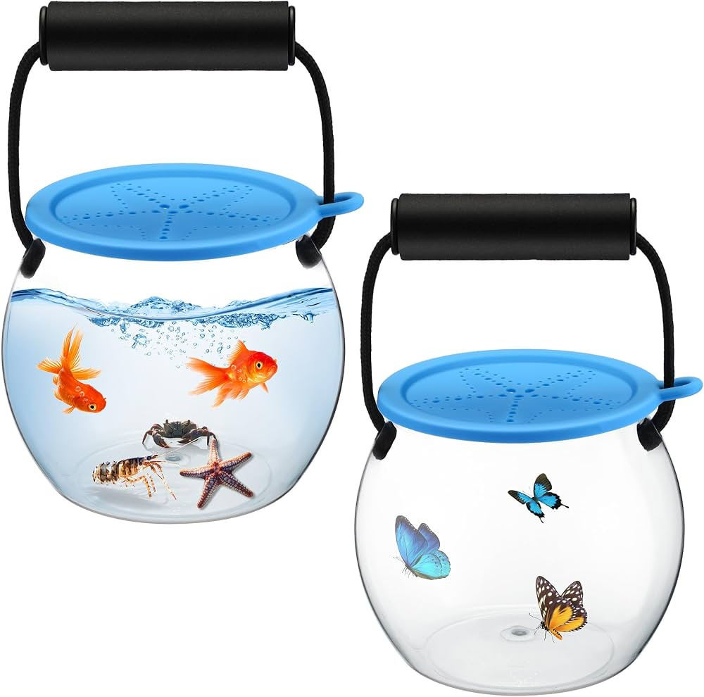 Feekoon Catch and Release Plastic Beach Aquarium Kits, Clear and Transparent Portable Handheld Ta... | Amazon (US)