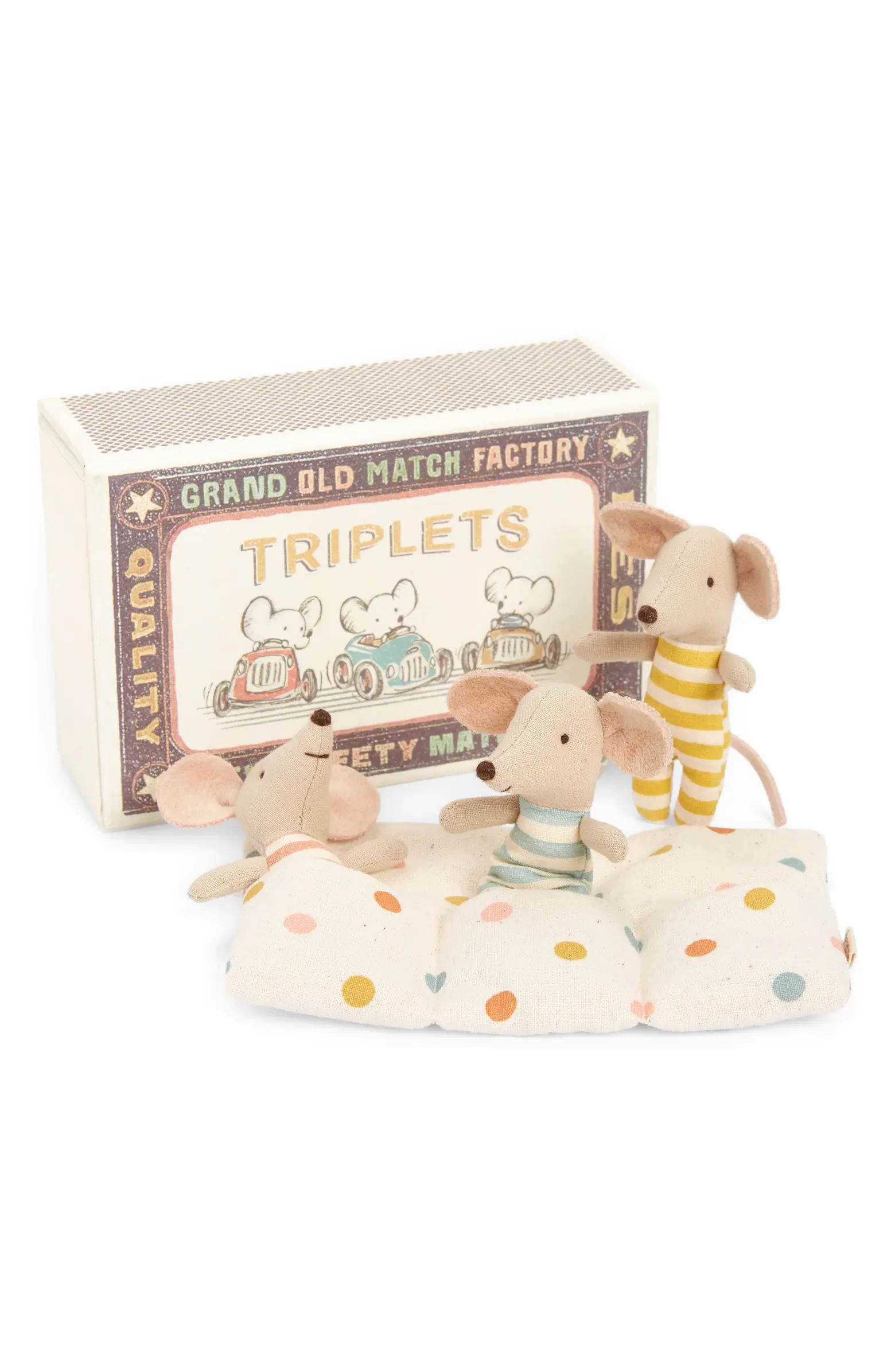 Triplet Baby Mice Stuffed Animals in Matchbox | Nordstrom