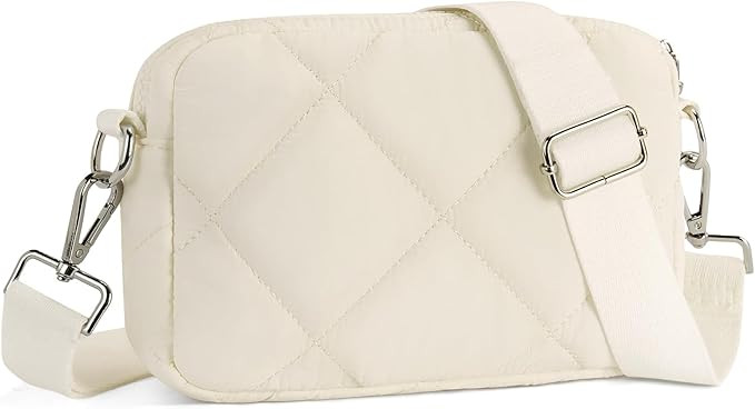 Telena Quilted Crossbody Bags for Women Puffer Bag Purse Lightweight Design Shoulder Handbag | Amazon (US)