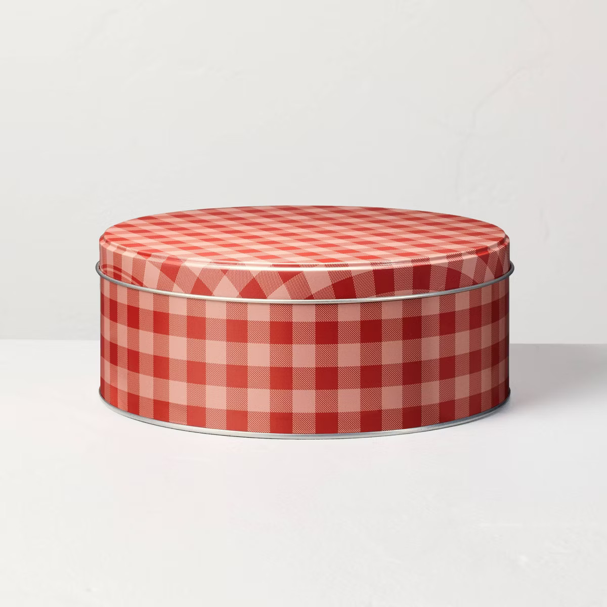 2L Small Gift Tin Red Gingham - Hearth & Hand™ with Magnolia | Target