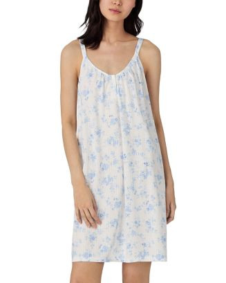 Ralph Lauren Ralph Lauren Double Strap Button V-Neck Short Gown  | Bloomingdale's Women | Bloomingdale's (US)