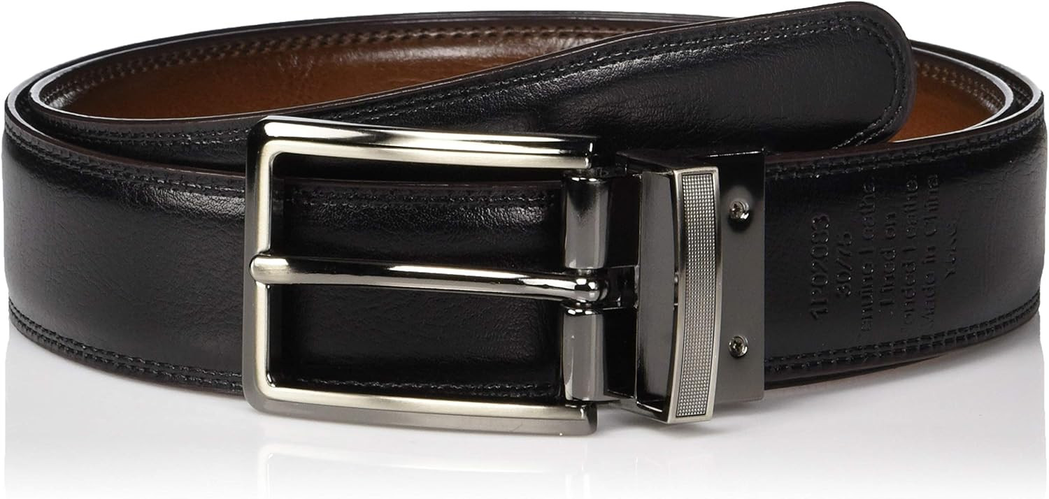 Men's Portfolio Double Stitched Reversible Belt | Amazon (US)
