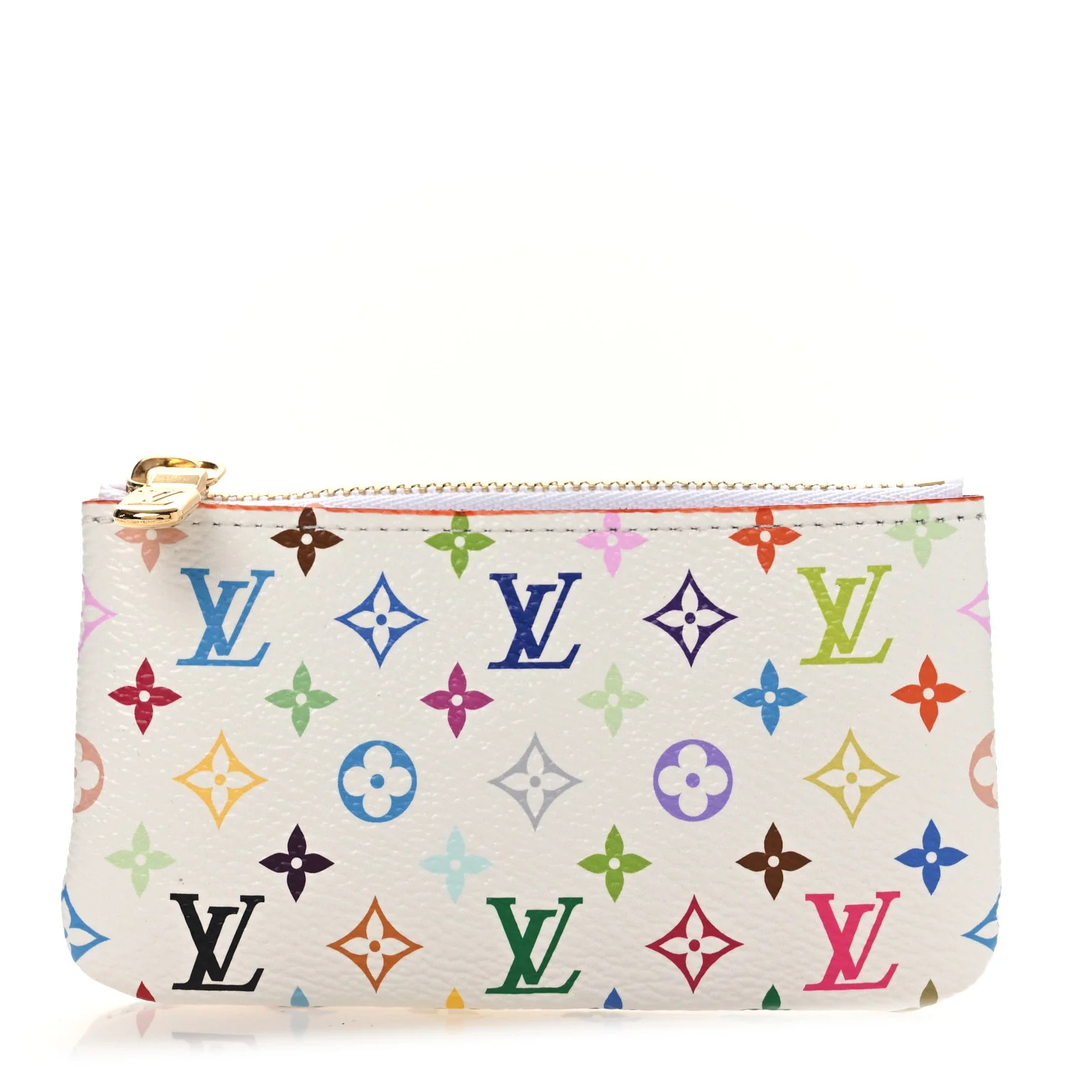 LV X TM Monogram Multicolor Key Pouch White | FASHIONPHILE (US)