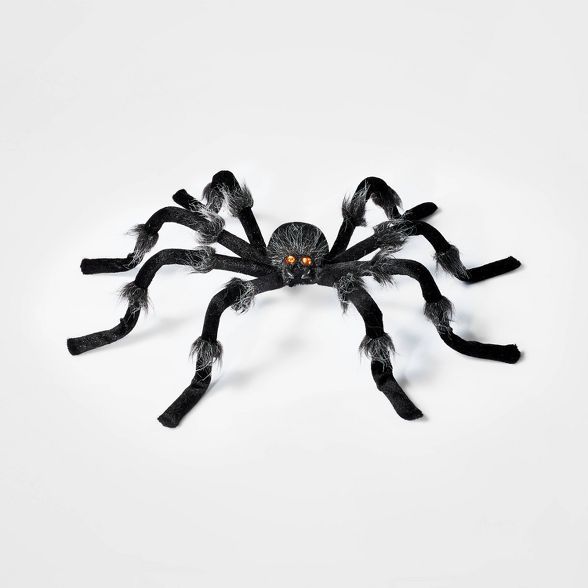 Medium Black Plush Spider Halloween Decorative Prop - Hyde & EEK! Boutique™ | Target