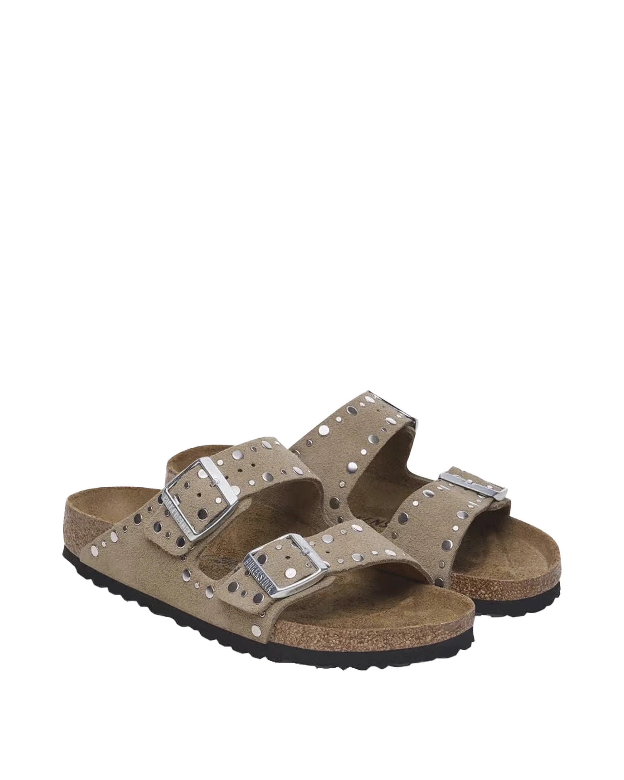 Taupe Arizona Rivet Slides | Shop Simon