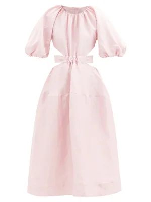 Mimosa open-back linen-blend dress | Matches (UK)