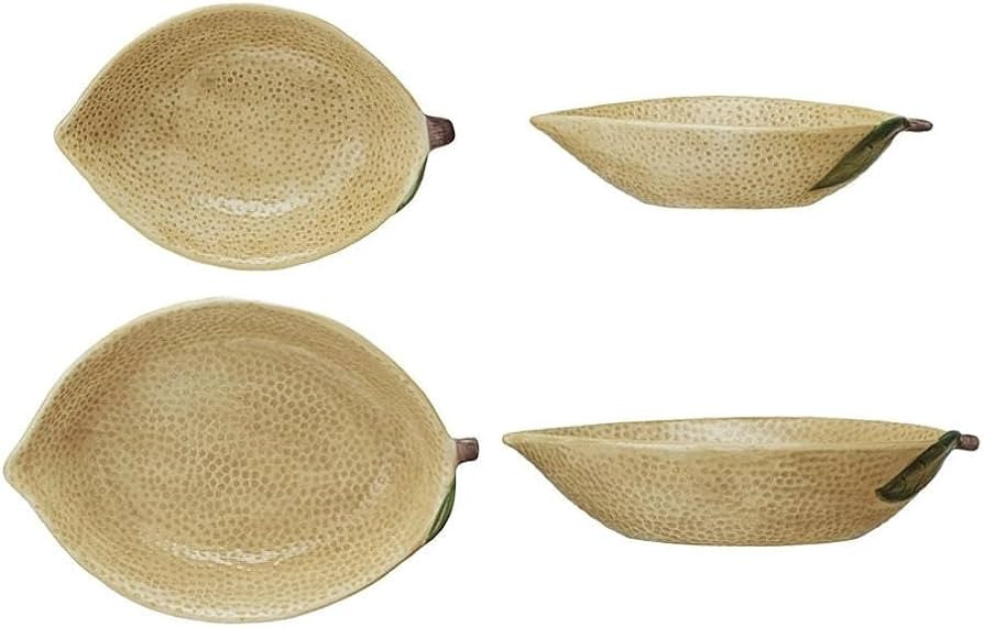 Creative Co-Op Lemon Shaped Bowl Set of 2 | Amazon (US)
