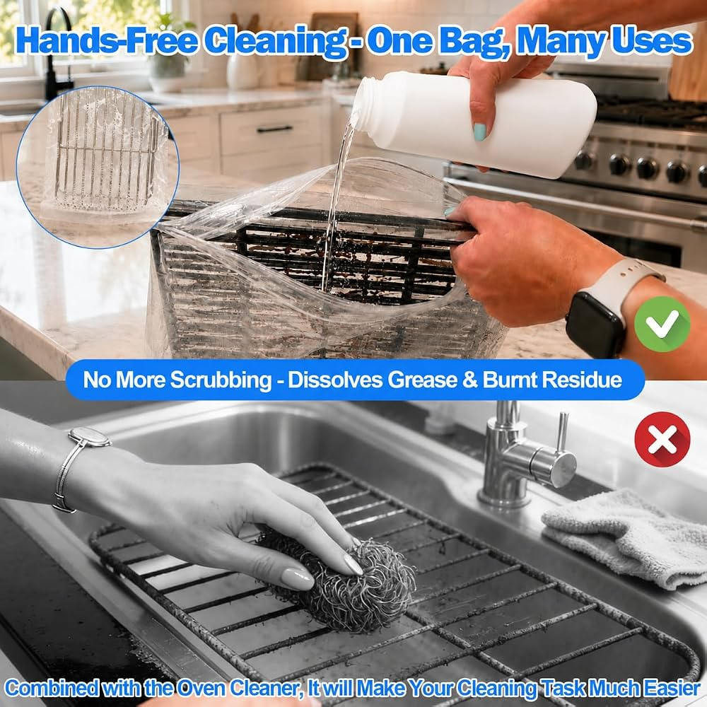 Palksky Oven Rack Cleaning Bags, 3 Sizes Heavy Duty No Scrub Bags for Use with Oven Cleaner, Reus... | Amazon (US)