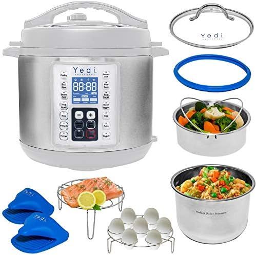 Amazon.com: Yedi 9-in-1 Total Package Instant Programmable Pressure Cooker, 6 Quart, Deluxe Acces... | Amazon (US)