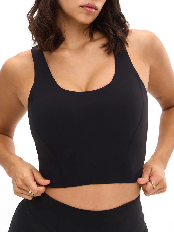 Crystal Crop V2 - Onyx Black | Buffbunny