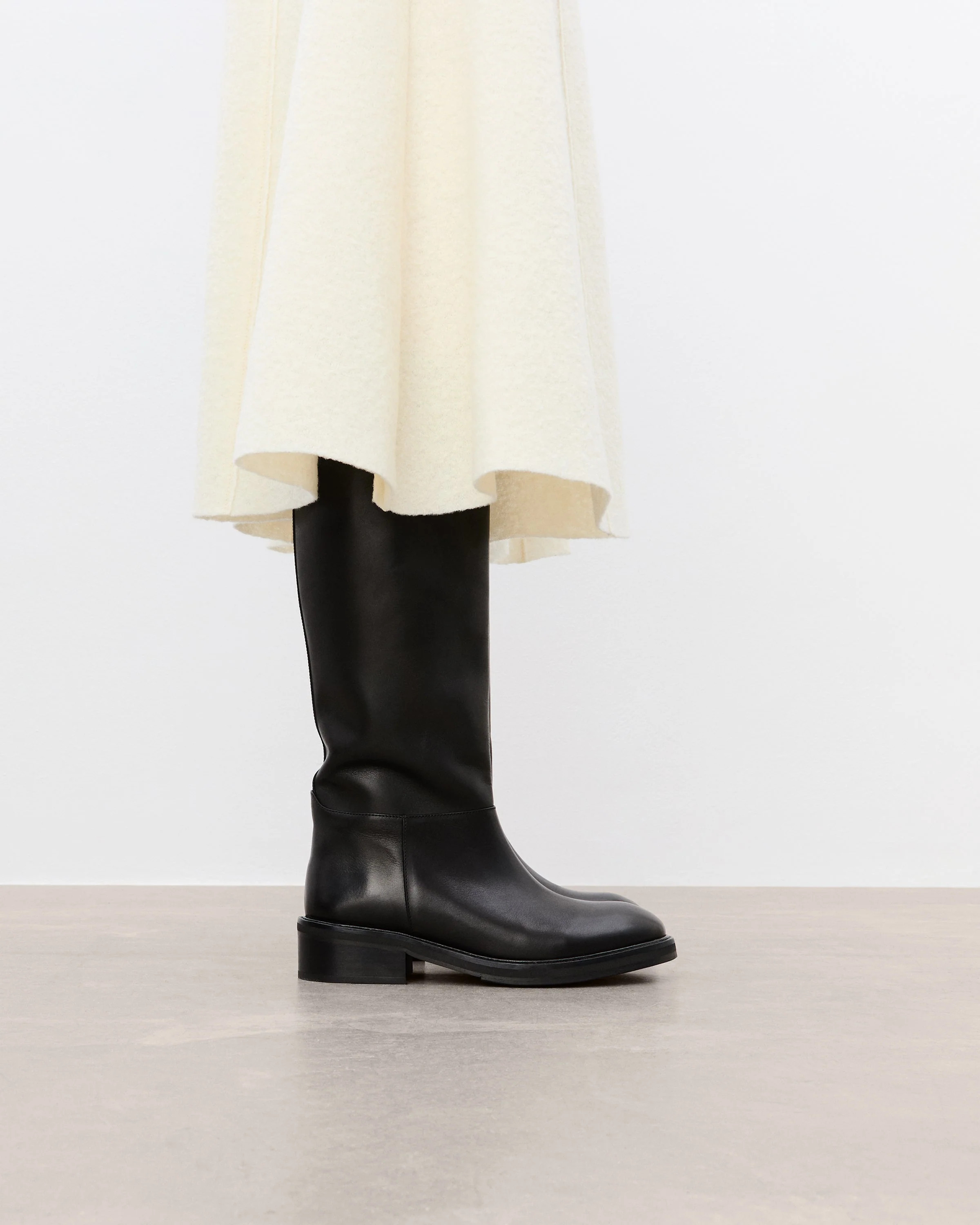 Frances Leather Black Boot | Flattered