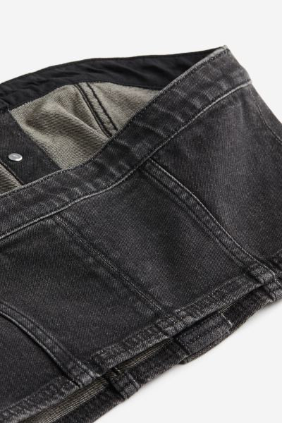 Denim Bustier-style Top - Black - Ladies | H&M US | H&M (US + CA)