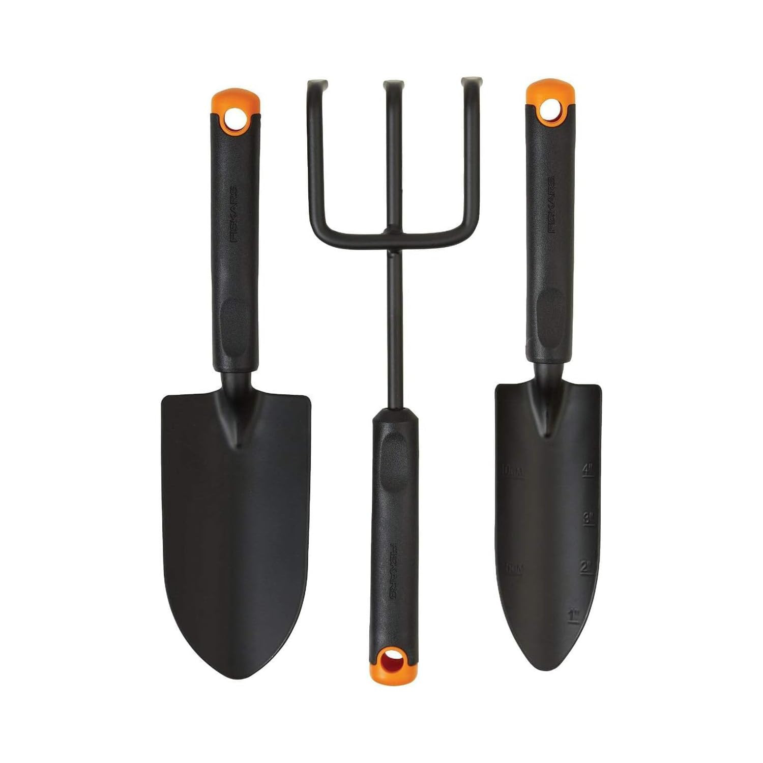 Fiskars 3-Piece Garden Tool Set - Trowel, Transplanter, Cultivator, Rust-Resistant Steel Heads, E... | Amazon (US)