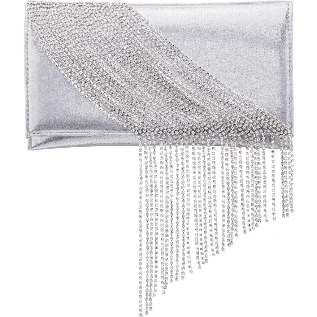 Nina Carma Fringe Clutch in Silver at Nordstrom | Nordstrom