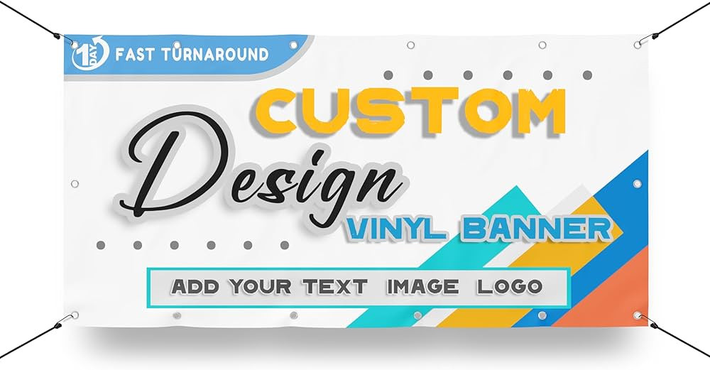 Custom Vinyl Banners and Signs/Customizable Full Color 13oz Banners for Indoor Outdoor Evnets/Per... | Amazon (US)
