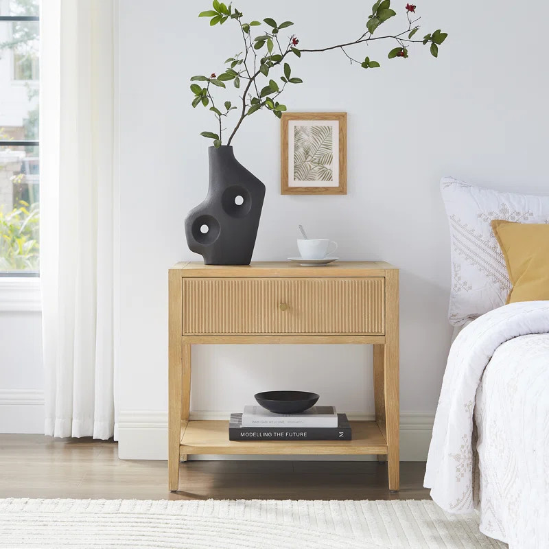 Flores Natural 1-Drawer Nightstand | Wayfair North America
