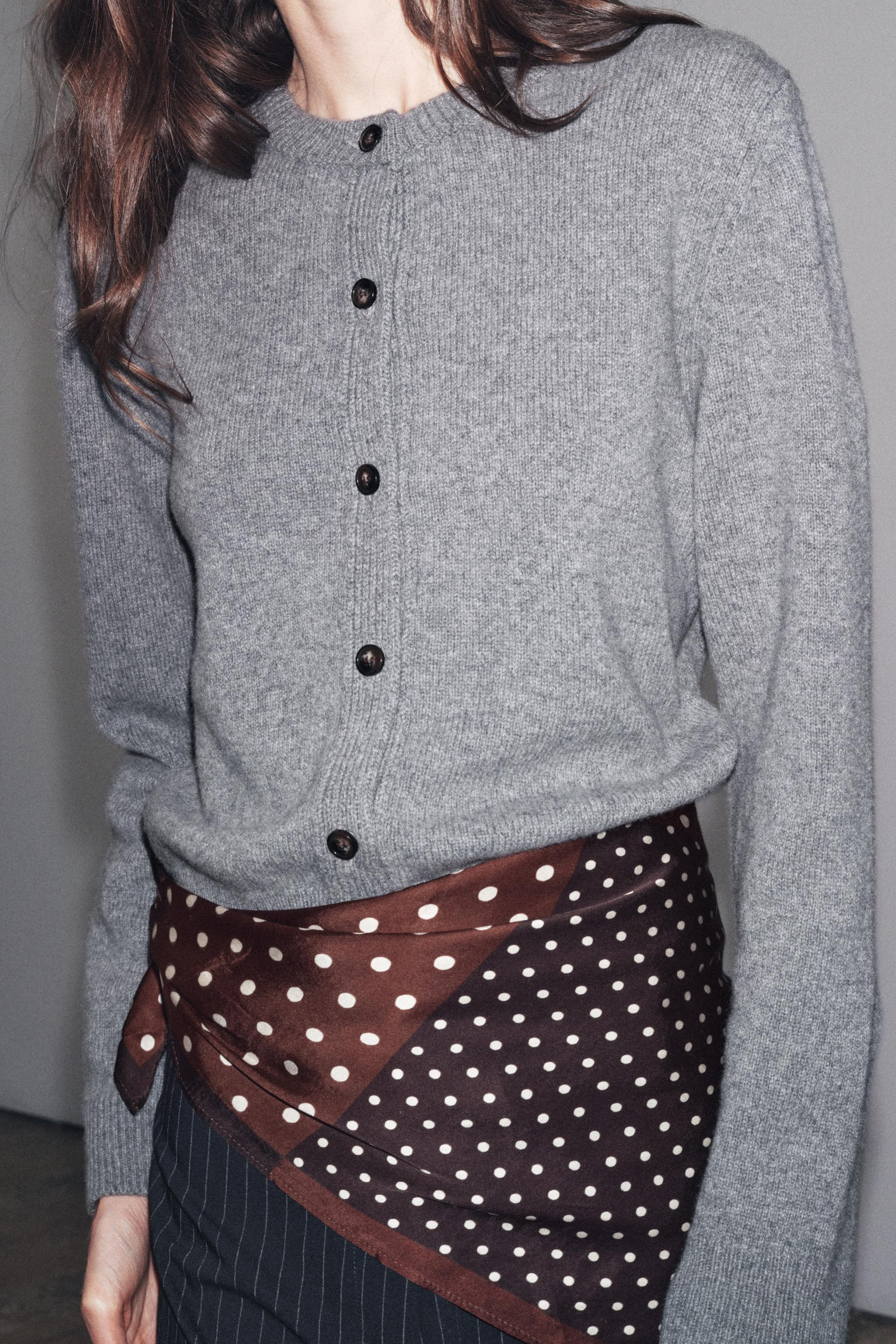 CASHMERE-JACKE MIT WOLLE UND LANGEN ÄRMELN | Zara DE