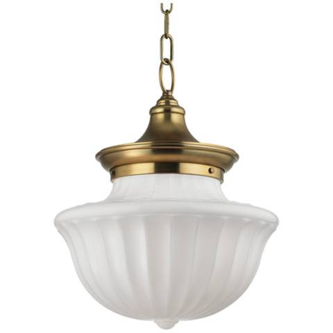 Hudson Valley Dutchess 15" Wide Aged Brass 2 Light Large Pendant | Lamps Plus