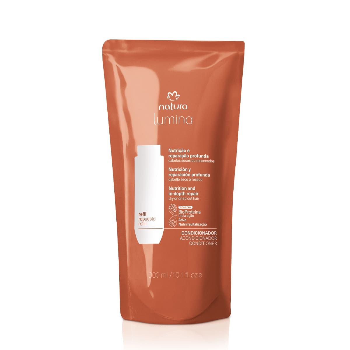 Cod. NATBRA-147410 - Refil Condicionador Polinutrição para Cabelos Secos ou Ressecados Lumina | Natura BR