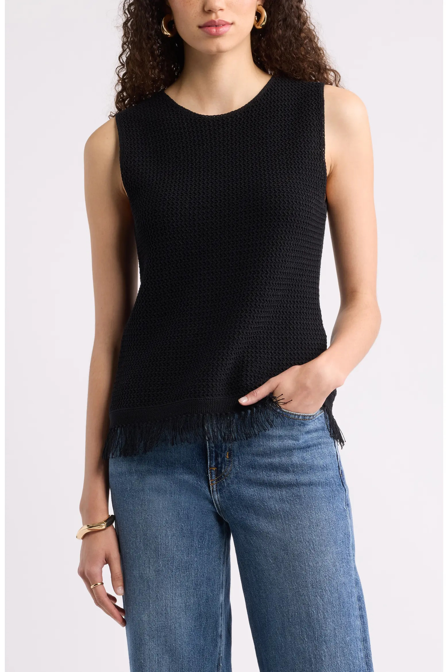 Fringe Hem Tank Sweater (Women) | Nordstrom | Nordstrom