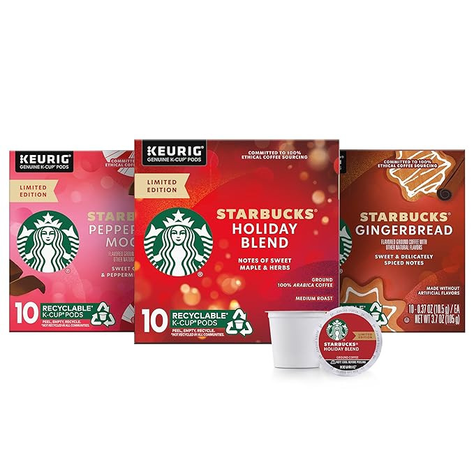 Starbucks K-Cup Coffee Pods—Medium Roast & Naturally Flavored Coffee—100% Arabica—Limited E... | Amazon (US)